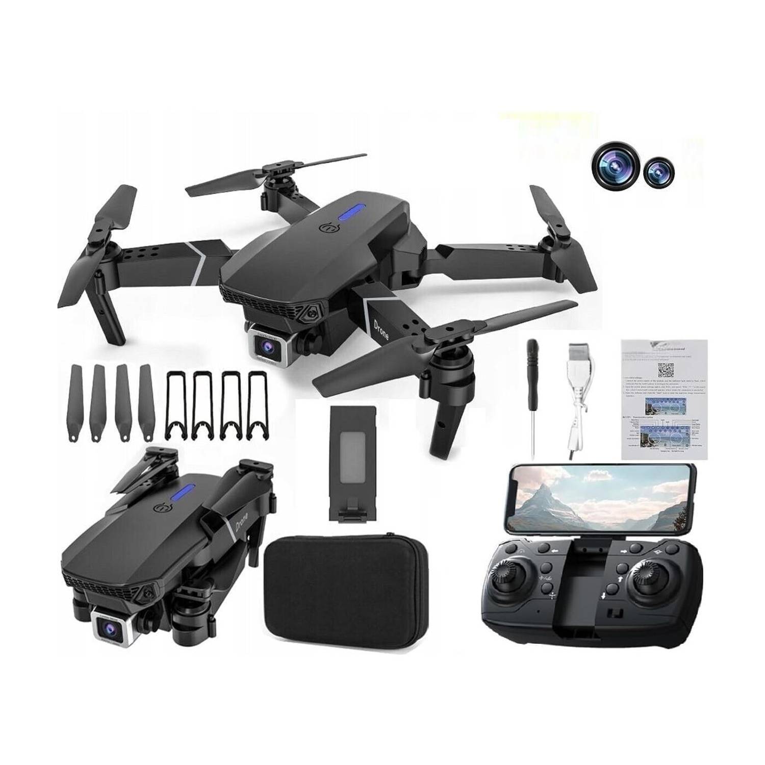Rivalwilla RC Drone with 4k Camera Foldable 1080P HD Drone Drone