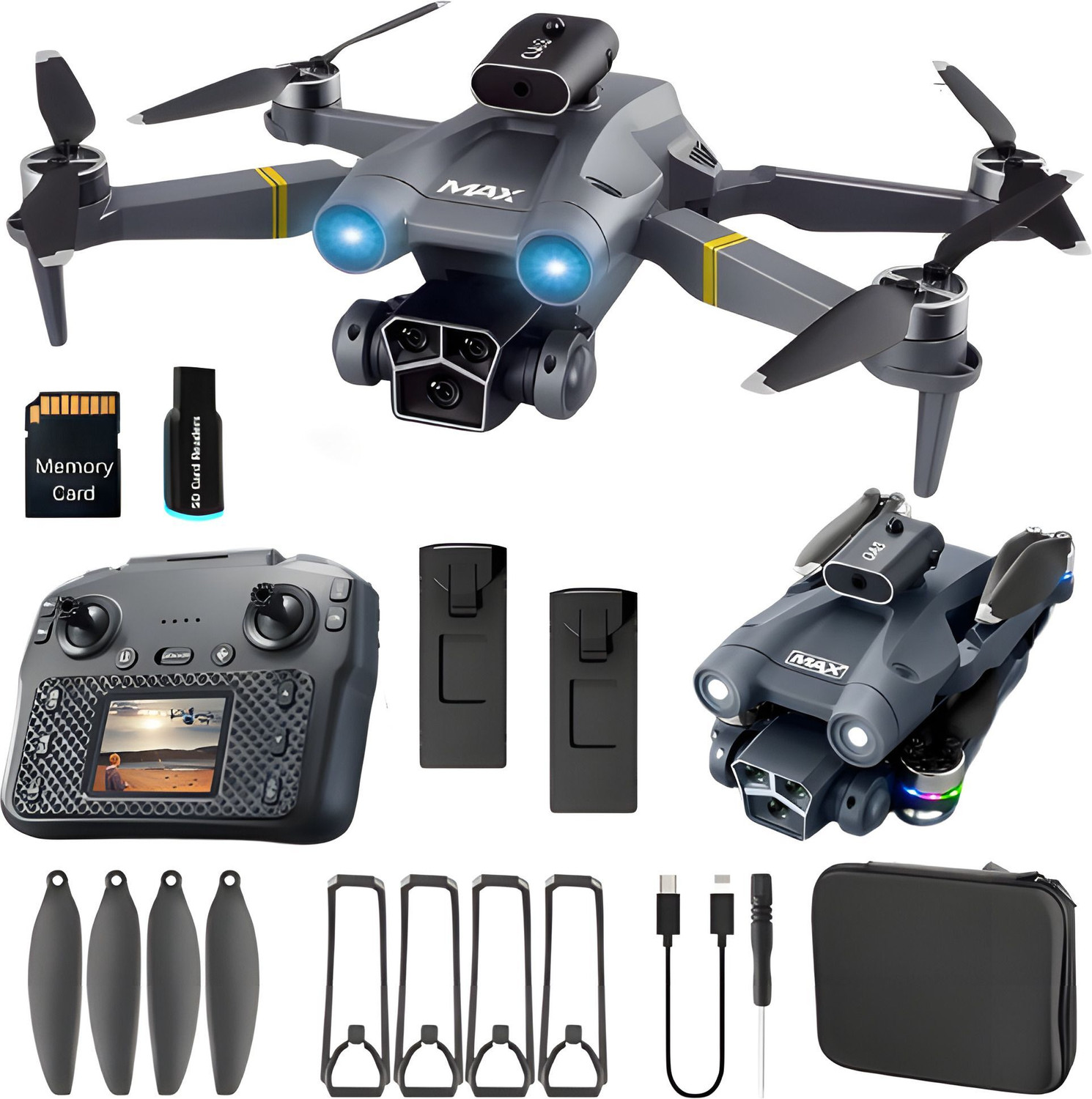 Image of Fitpro M3 Ultra Drone | FPV 4K Cam | Screen Remote | Stable Flight | GPS Mode Drone