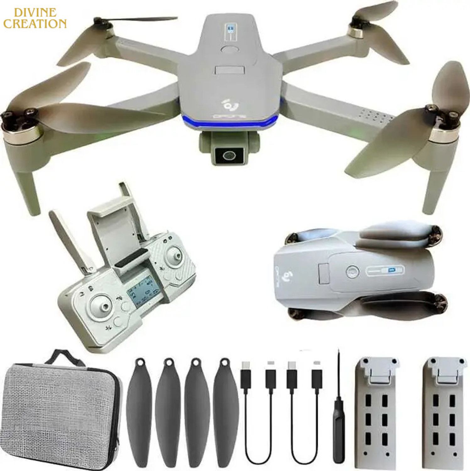 Image of Divine creation DR-DG600C 4K GPS Camera Drone, Brushless Motor FPV WiFi with Smooth Flight D153 Drone