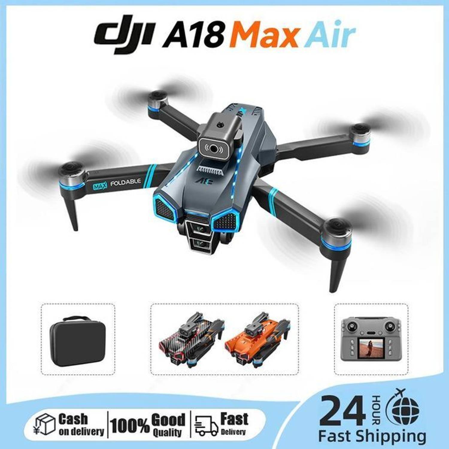 GAMESOUL A18 MAX Drone 4K HD Camera Brushless Motor FPV Aerial Obstacle Avoidance Drone