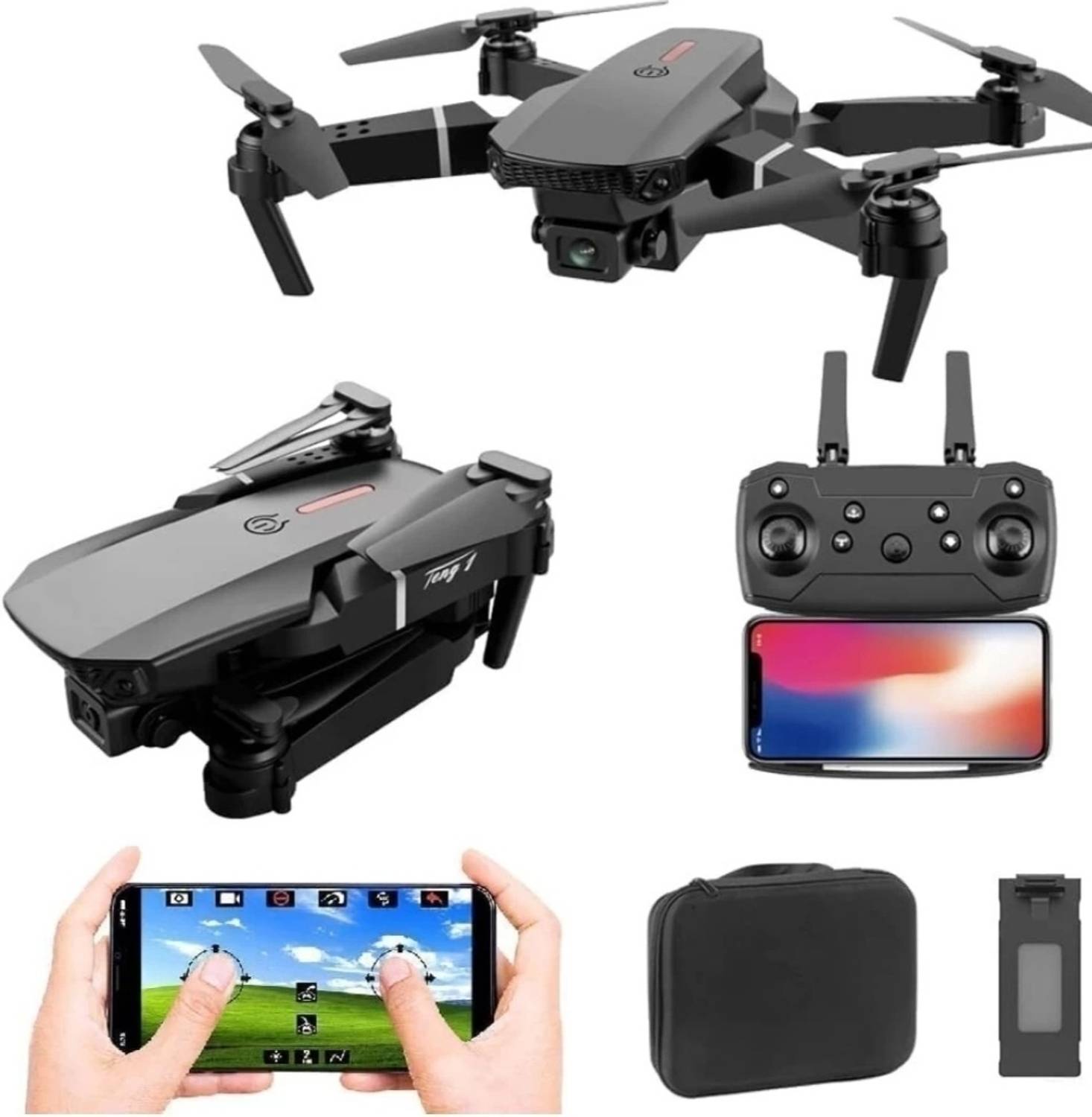 DRONE SP Remote Control 360 Flip Stunt E88 Pro camera : Soar, Snap, Share Drone
