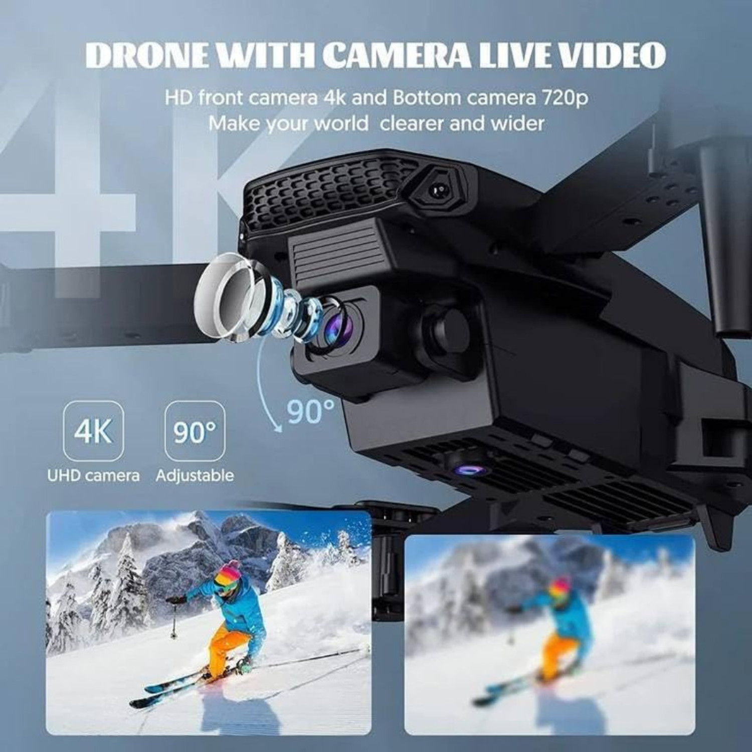 Image of fayvoo 4K WiFi Camera Drone for Adults & Kids Toy Drone with Remote Control Drone