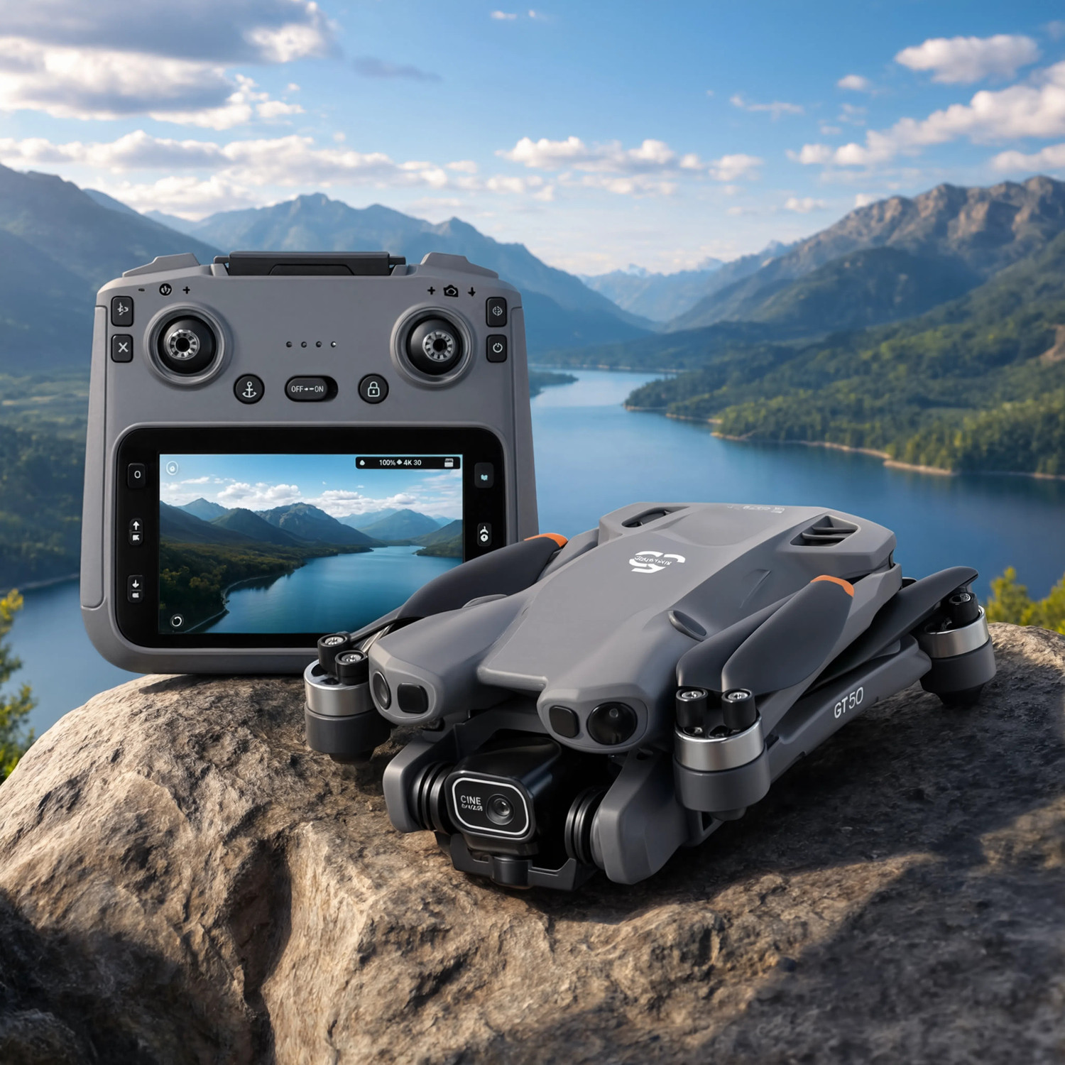 Image of Divine creation GT50 Pro Foldable 4K GPS Smart Drone with HD Camera,Optical Flow Positioning D16 Drone
