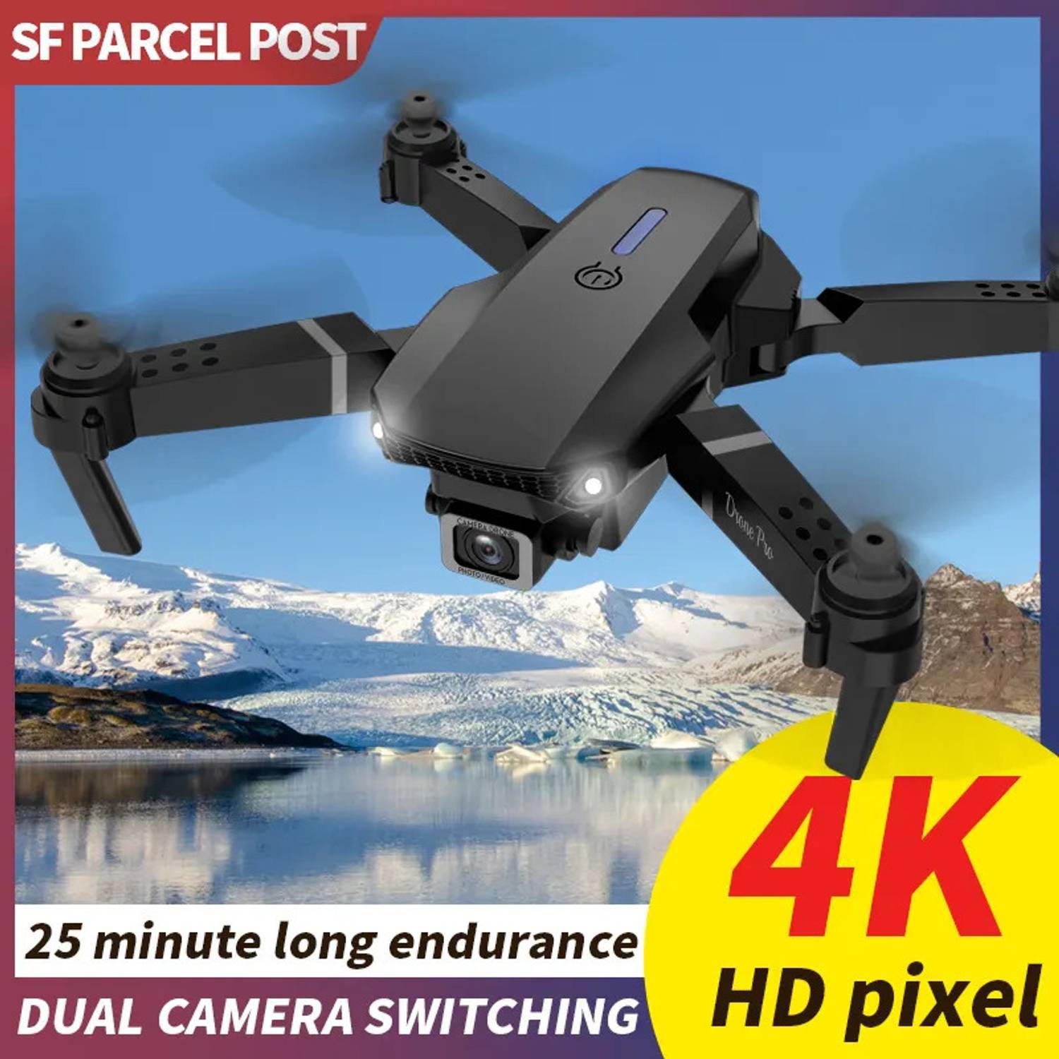 Antman E88 WiFi Remote Control Drone Dual Camera Drone 720p Video 2 Batteries Drone