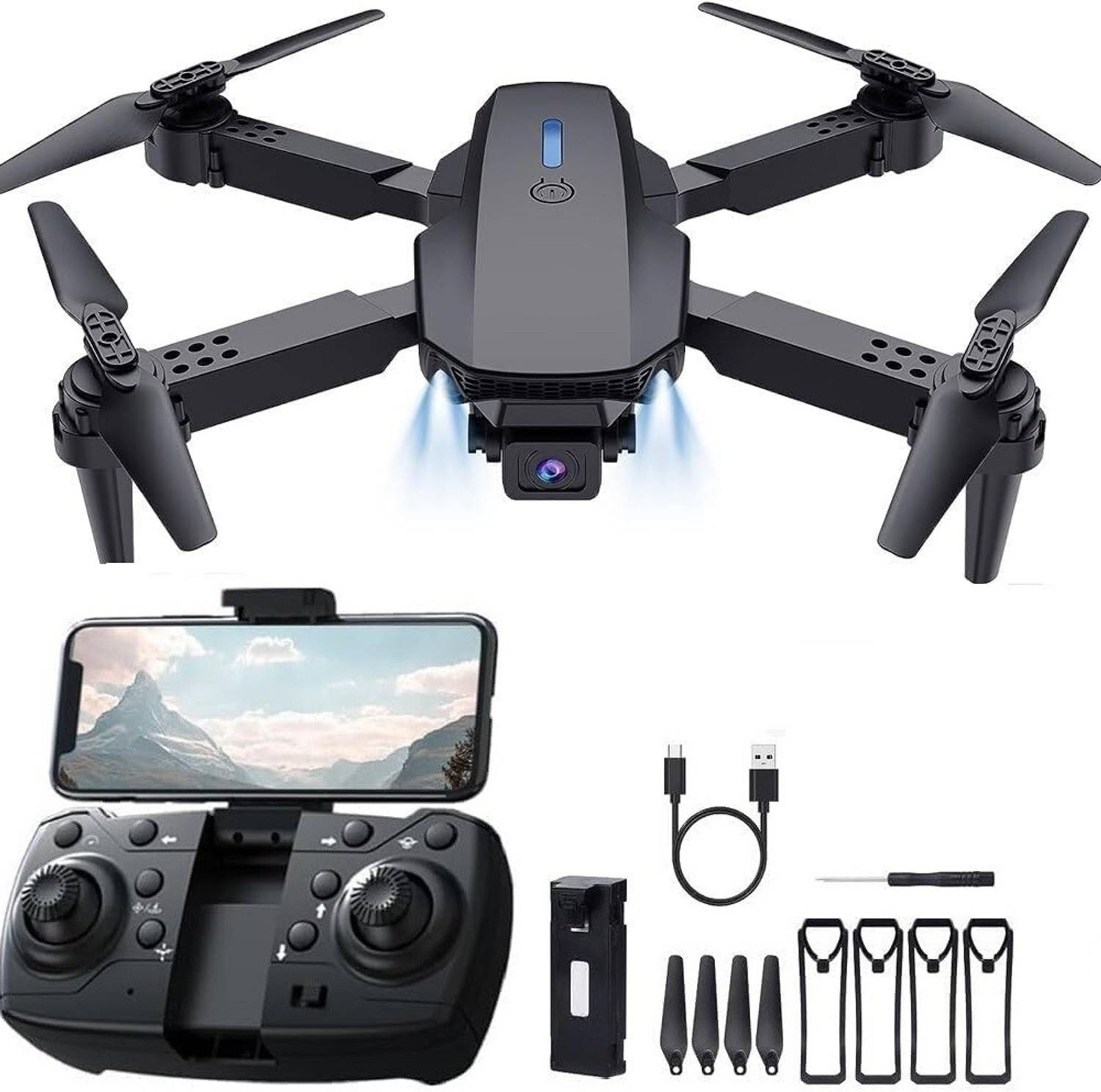 NEXWILLA 4k dual camera E88 Pro Foldable WiFi with Position Locking Drone Drone