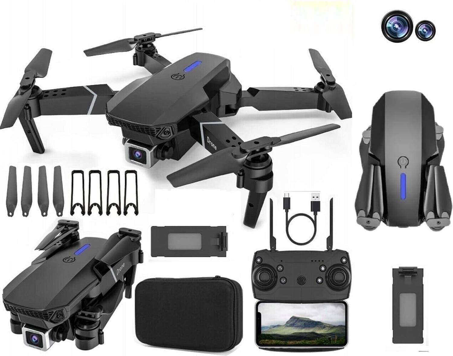 HIYADIKANS 4K -Drone-Headless-ModeL-Altitude-Hold-Hight-Hold- Long Battery-1 Drone