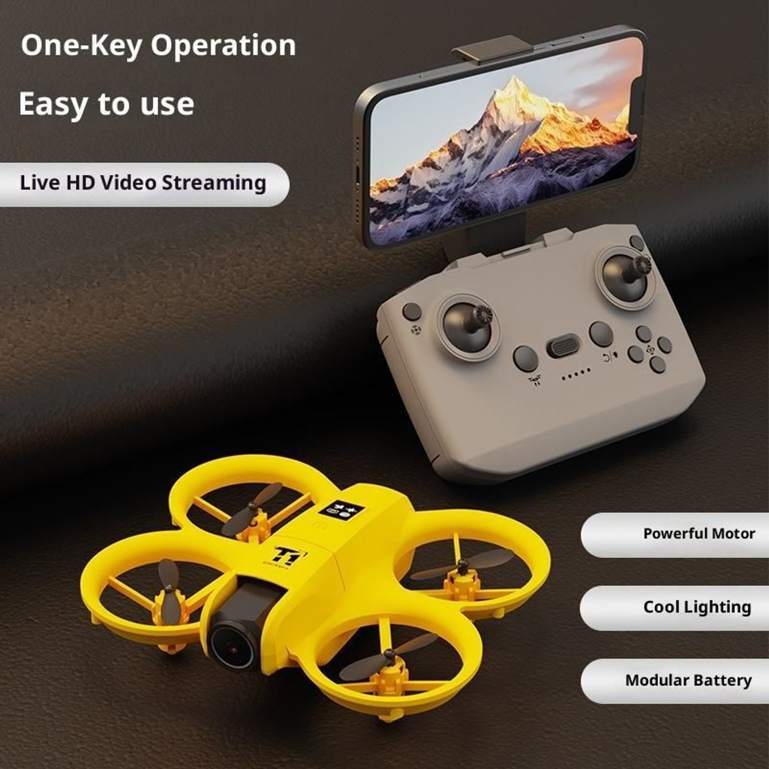 Image of LUMINAX T1 Aircraft Mini Drone with HD Camera - High-Quality Aerial Photography Drone