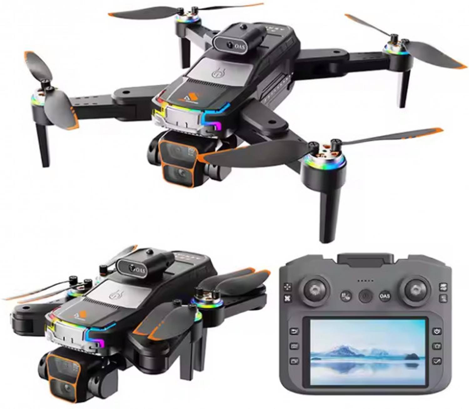 Confiavel JS39 Pro Drone with Intelligent Obstacle Avoidance Dual Camera 90 Degrees Lens Drone