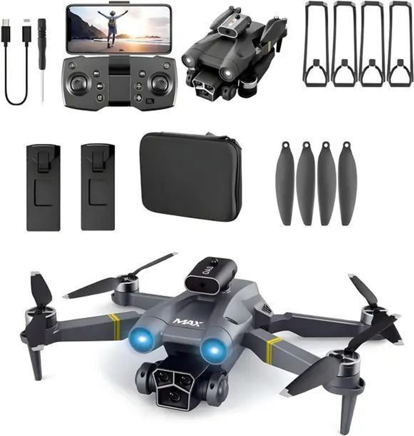 Image of VISSHI M3 Max - 4K Dual Camera, Foldable Quadcopter with WiFi FPV & Long Flight Time Drone