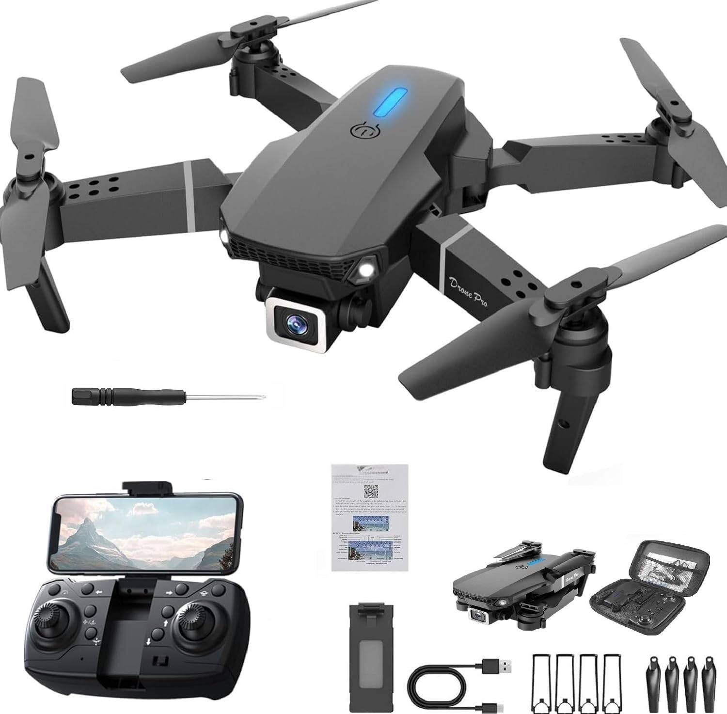 WALLINSTIK E88 Pro Drone upgraded version 4k dual camera drone Smart Gestures Drone Price in India - Buy WALLINSTIK E88 Pro Drone upgraded version 4k dual camera drone Smart Gestures Drone online at Flipkart.com