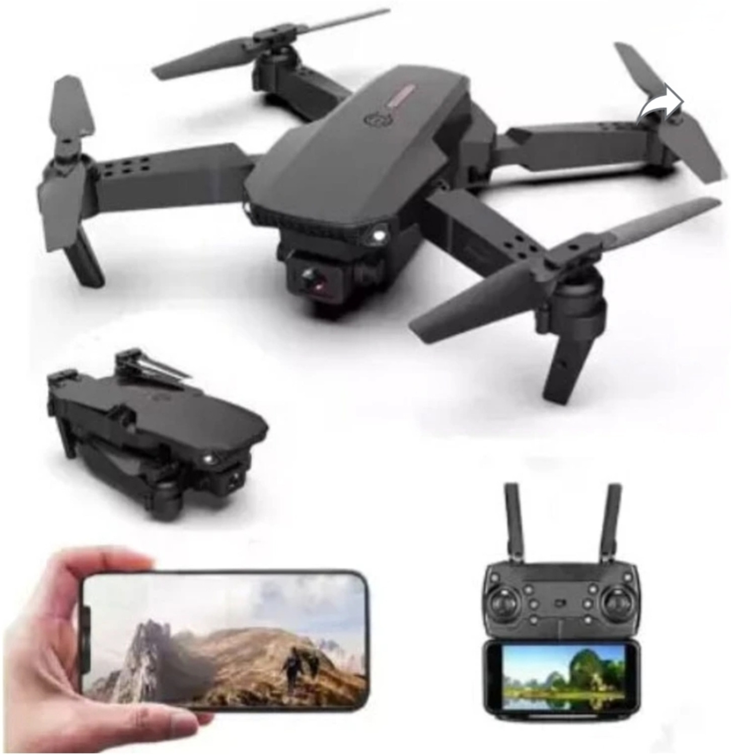 Image of RIGHT SEARCH E88 PRO - Foldable 4K Drone with Dual Cameras & Easy Flight Modes Drone