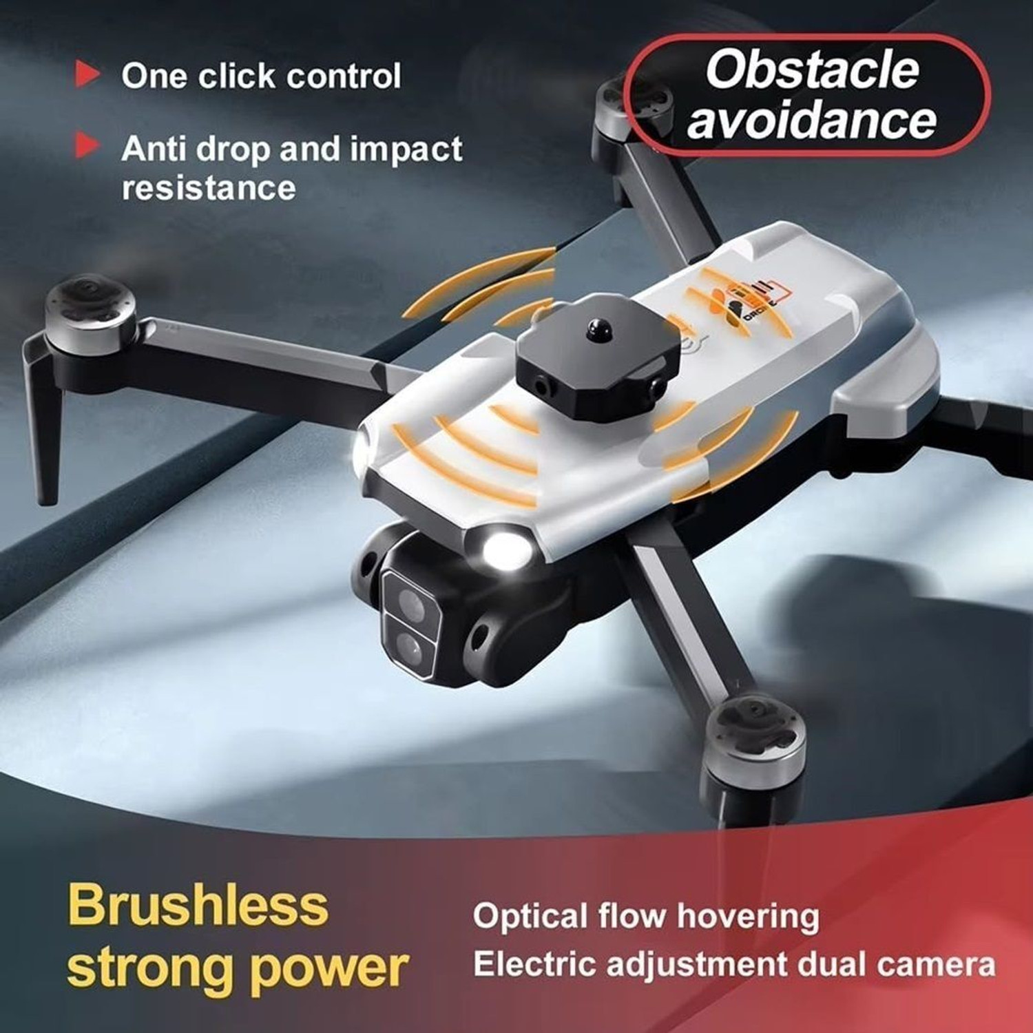 Image of Harinder 4K Dual Camera Drone with Obstacle Avoidance Brushless Motor WiFi FPV Gesture Drone