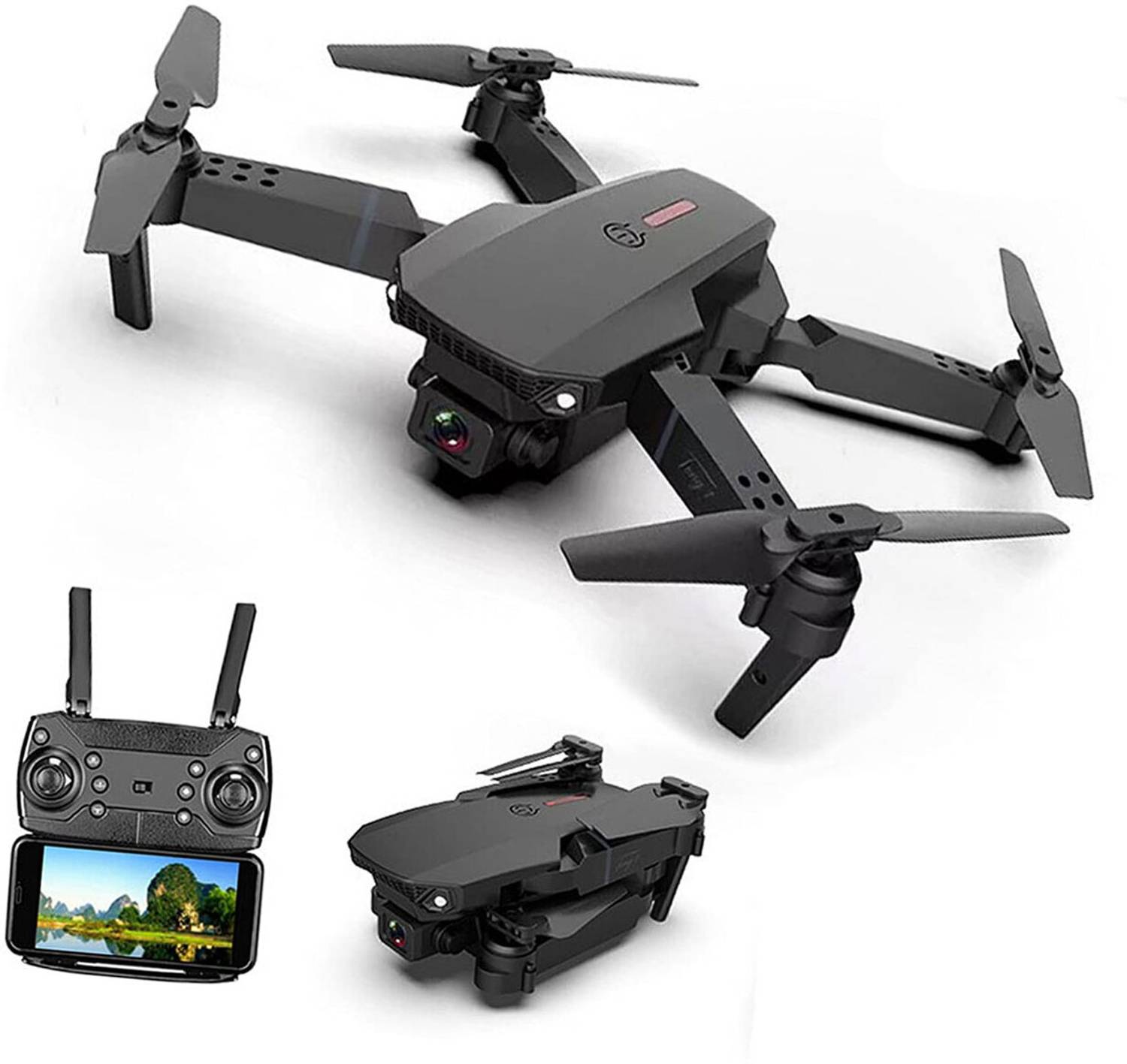 RECTITUDE Best Price E88 Pro Drone Camera for Adults, Folding Drone Wifi Fpv Drone