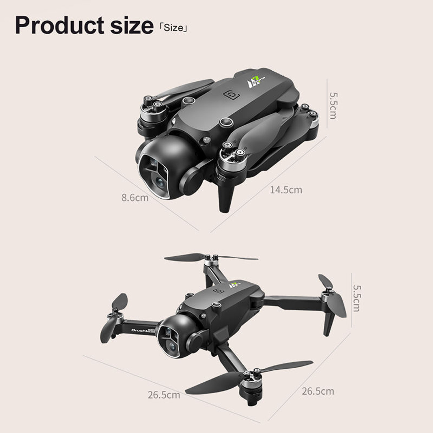Image of GAMESOUL M7 Brushless Foldable 6-Axis Gyro UAV Aerial Photography 480p Screen Control Drone
