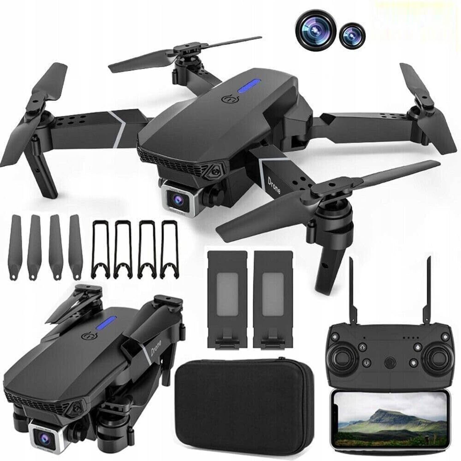 Kapi E88 Pro Foldable Dual Camera Drone - Image 2