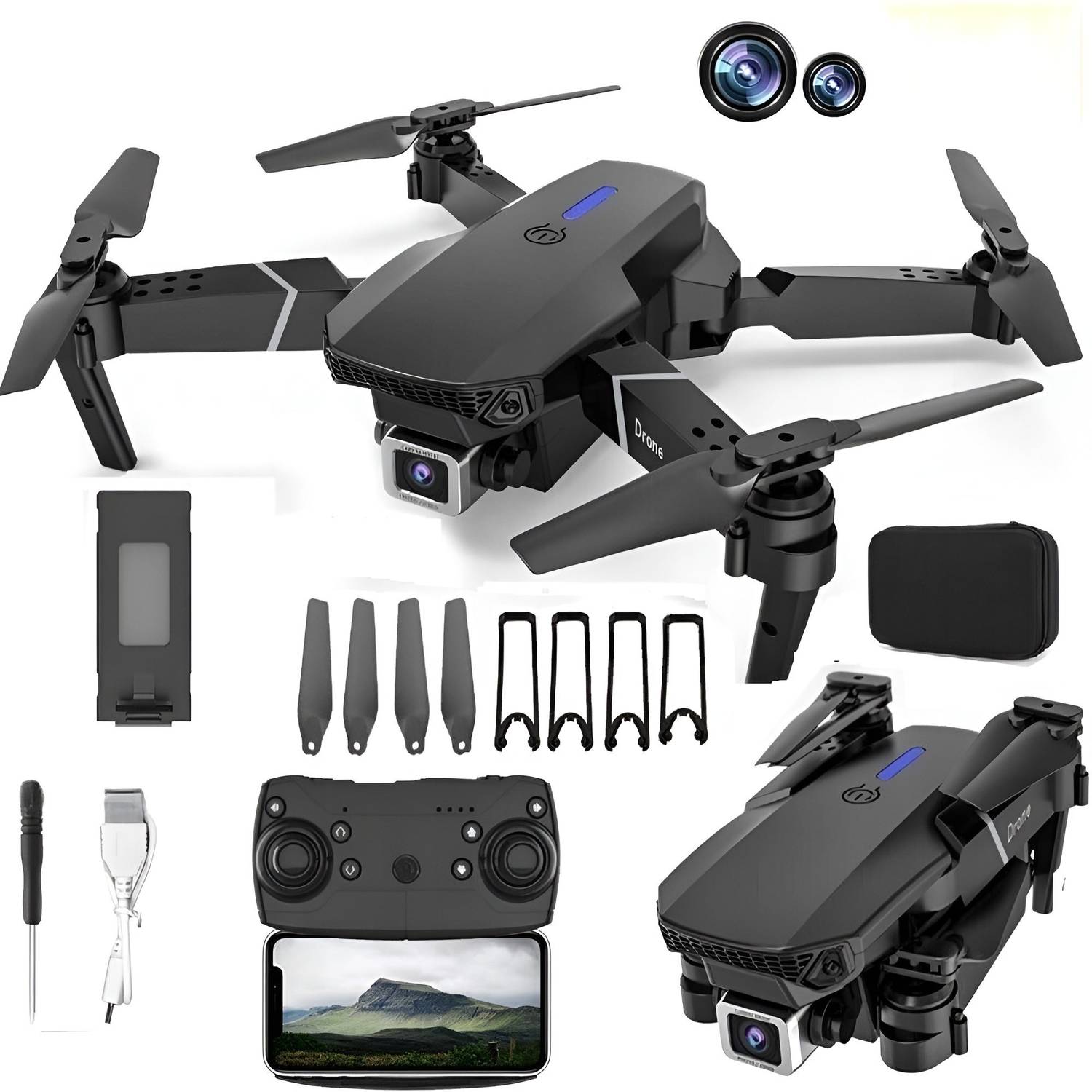 SUKAAVIWILLA E88 Pro 4K Drone - Image 1