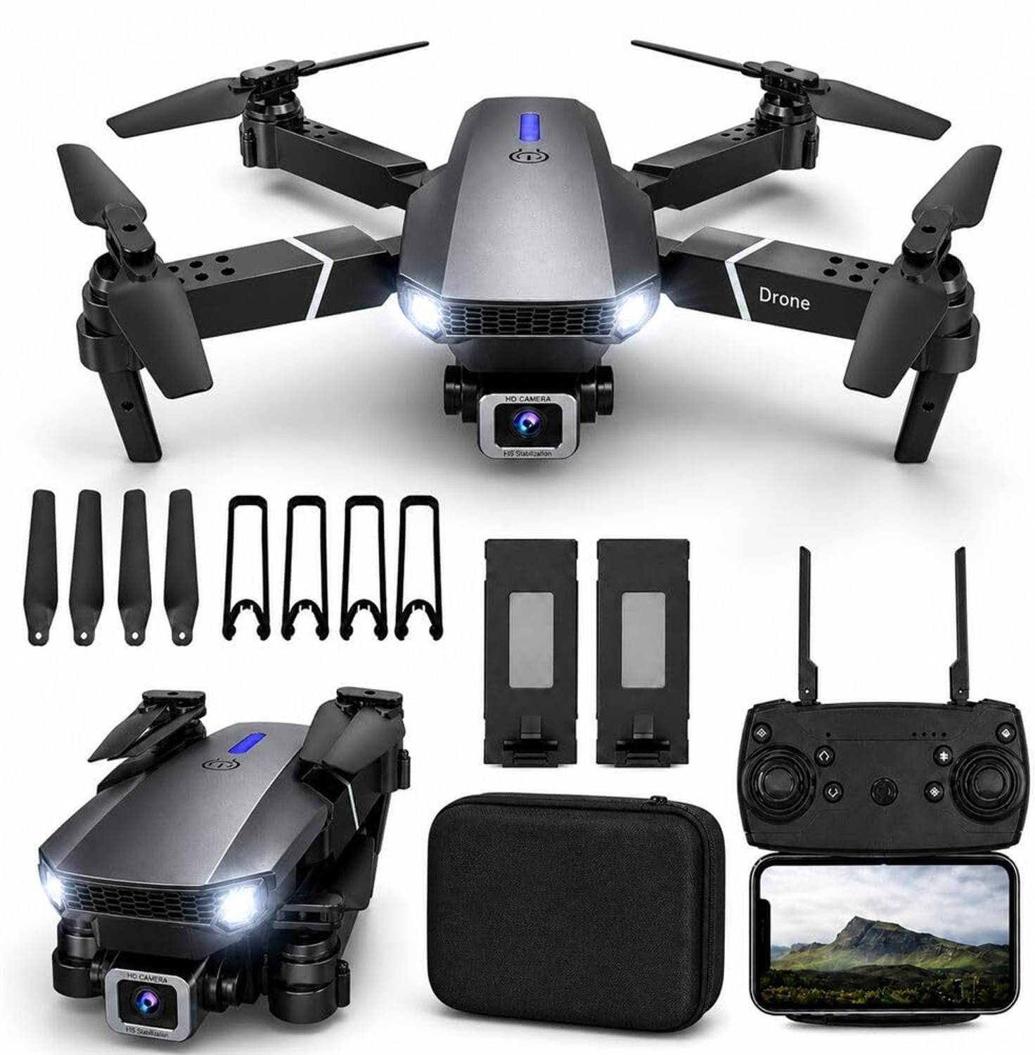 Dhruvyatik E88 Pro Pocket Drone with HD Camera & Stable Hover Mode Drone