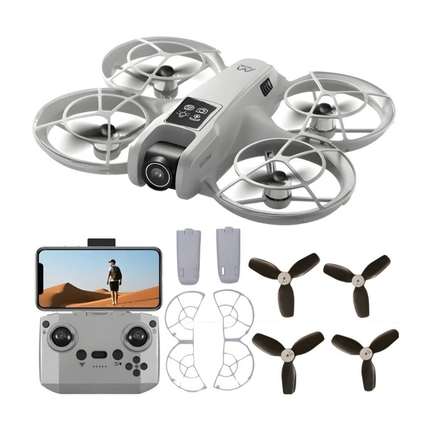 MAYURI Professional WiFi Dual Camera Drone White - Image 1