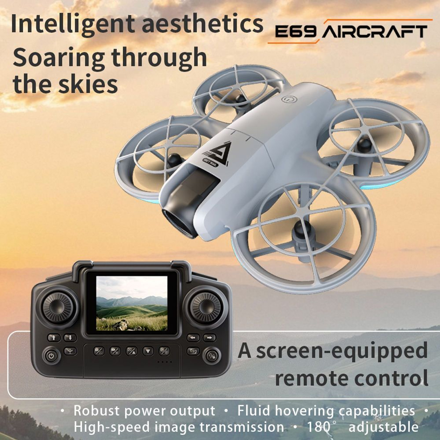 Image of GAMESOUL E69 Brushless Foldable 6-Axis Gyro UAV Aerial Photography 480p Screen Control Drone