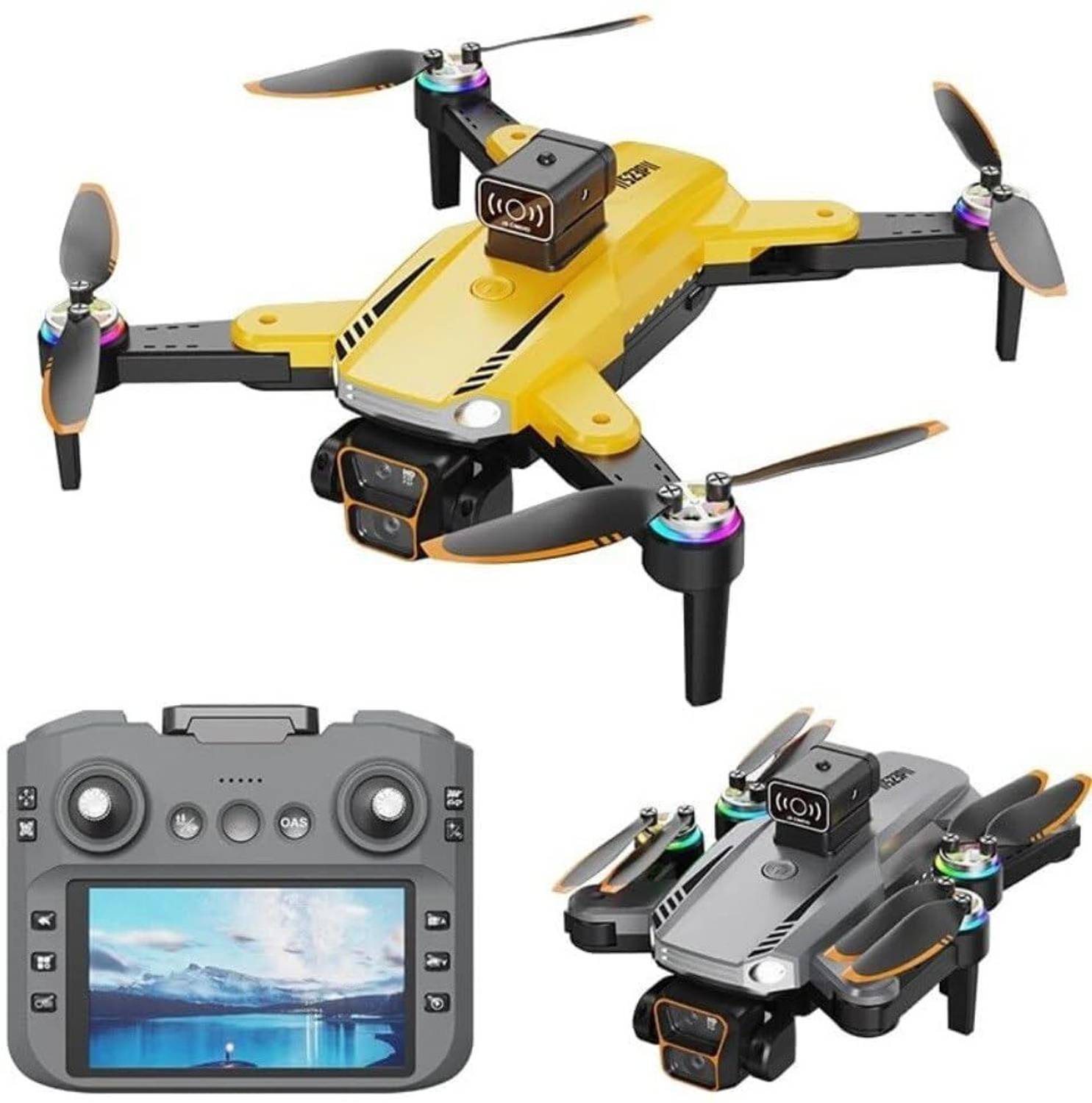 Playtastic A7 Pro Brushless Motor Drone Camera Drone 480p with 360°, Headless Mode Drone