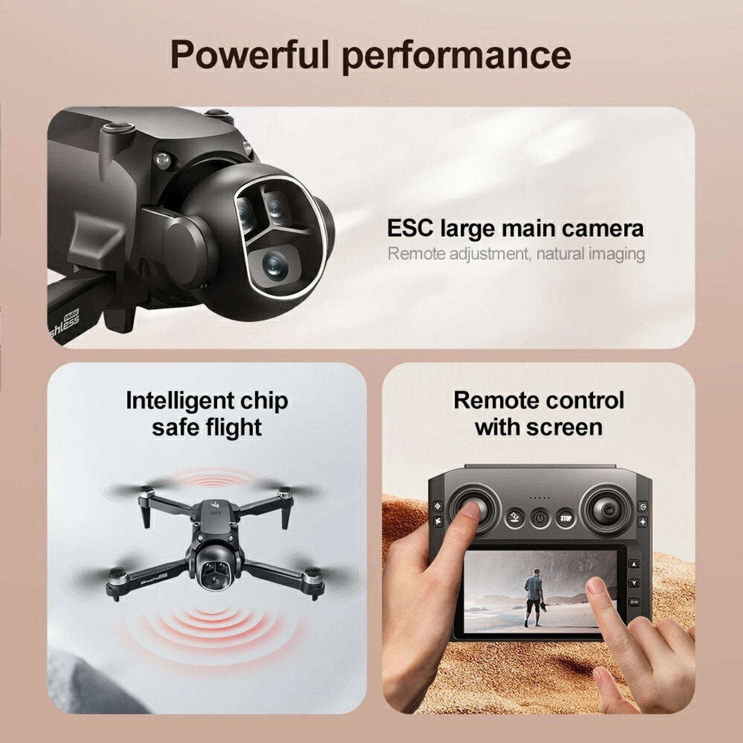 Image of Playtastic M7 Drone 4K Aerial HD Dual Camera Photography Intelligent Obstacle Avoidance Drone
