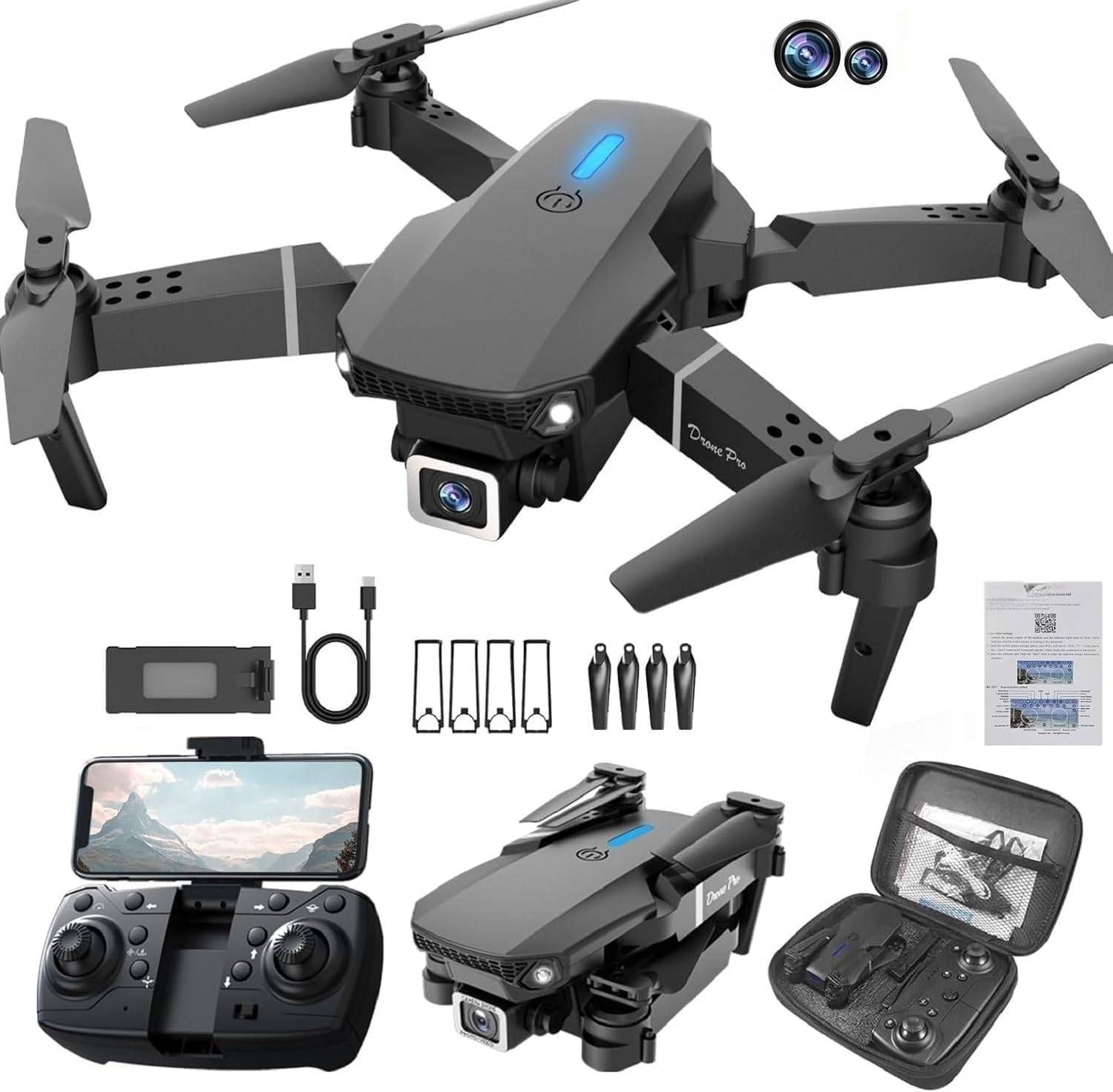 ANKIYAN 4k dual camera mini drone E88 Pro Foldable WiFi Quadcopter-Class Drone