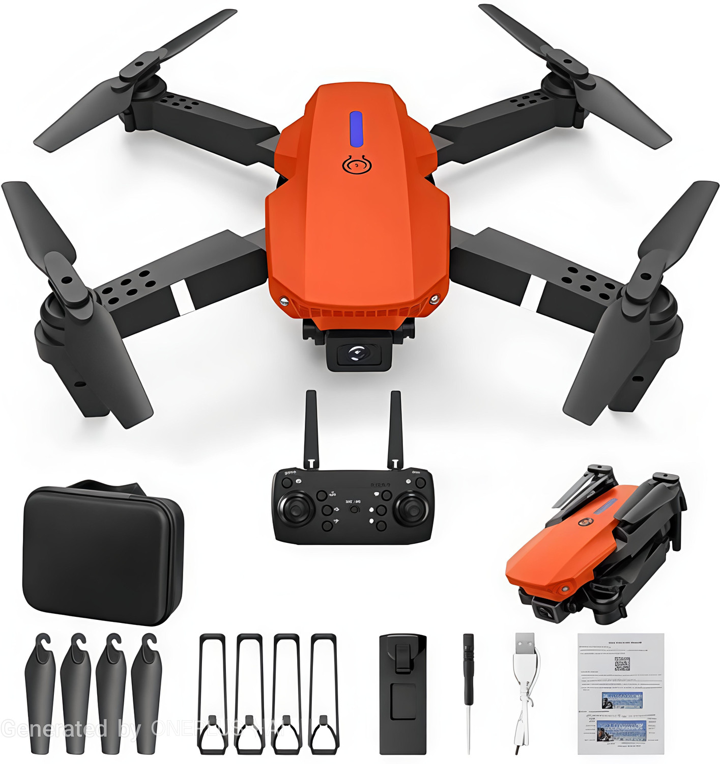 Image of NOWAIT Foldable E88 Pro Drone with 4K Dual Cameras and Precise Locking Drone