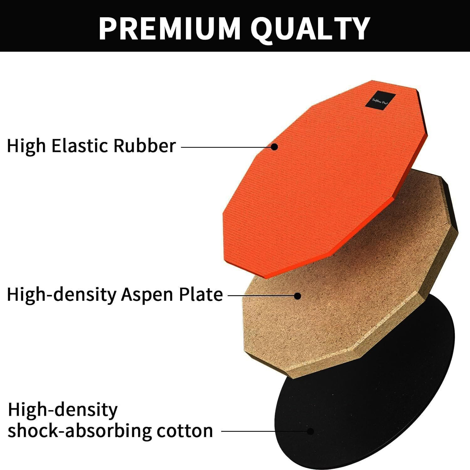 Image of Softline Pro Double Sided Drum Practice Pad