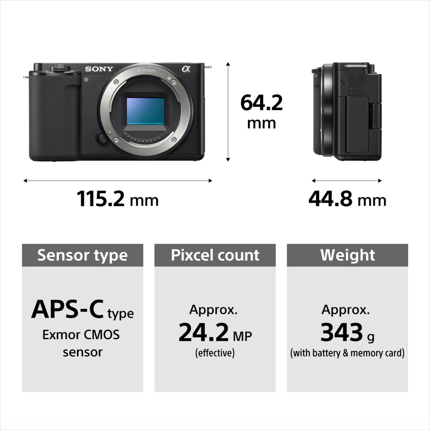 SONY Alpha ZV-E10 Mirrorless Camera Body Only - Image 3