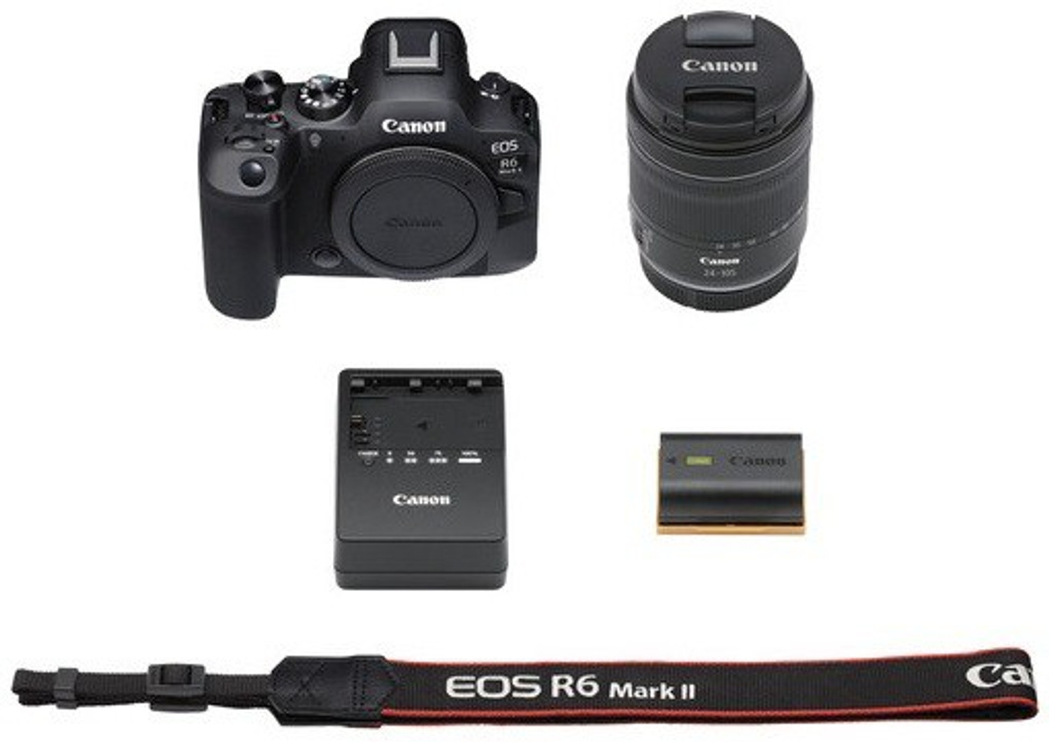Image of Canon EOS R6 Mark II Mirrorless Camera Body with 24-105mm STM lens