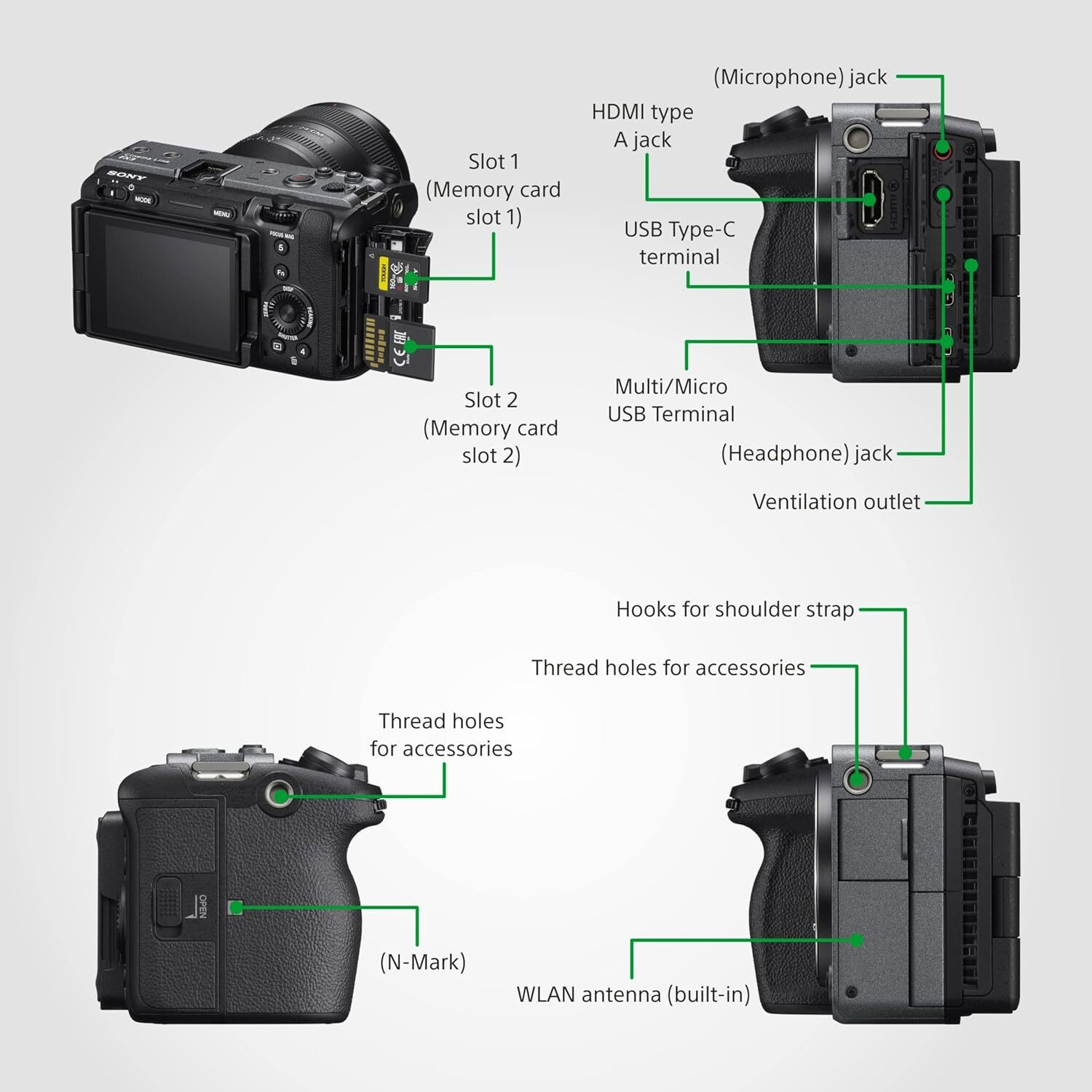 Image of SONY FX ILME-FX3A /Q IN5 Mirrorless Camera NP-FZ100