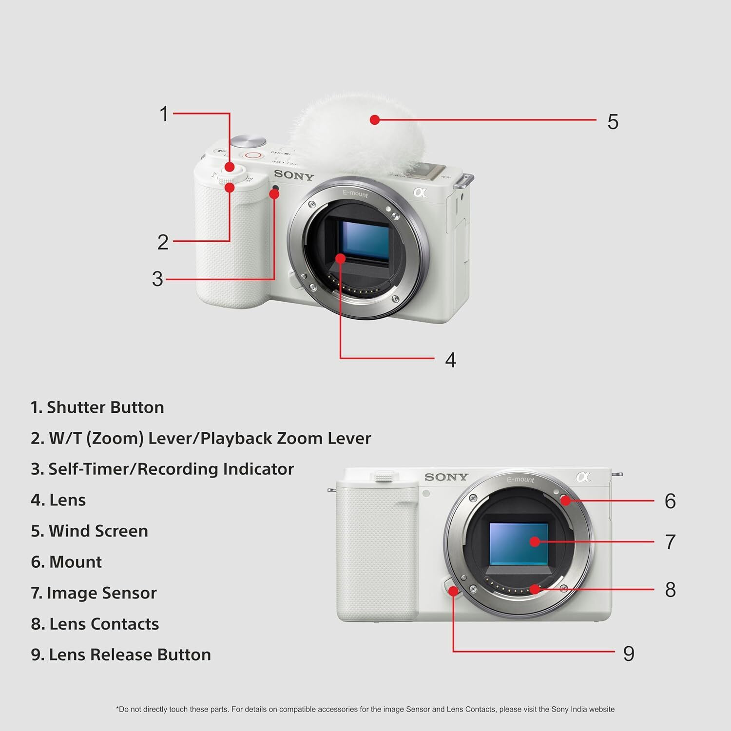Image of SONY Alpha 80850521 Mirrorless Camera Body with 16-50mm Zoom Lens 24.2 MP APS-C Sensor,Designed for easy selfie and vlog shoots