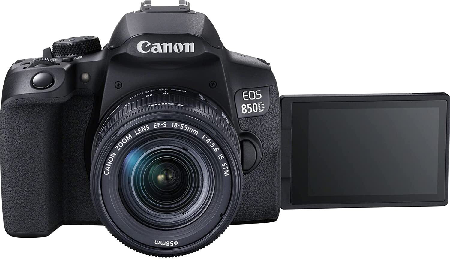 Image of Canon EOS 850D DSLR Camera body with EF-S18-55mm f /4-5.6 IS STM