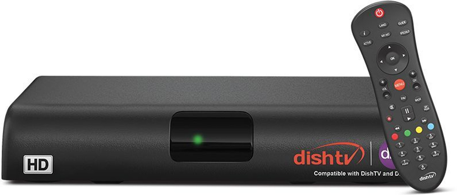 Image of Dish TV HD Set Top Box | DTH Connection | 1 Month Flexi HD Pack (Hindi) + Prime Lite Subscription | 1080p Full HD | Free Installation | Service