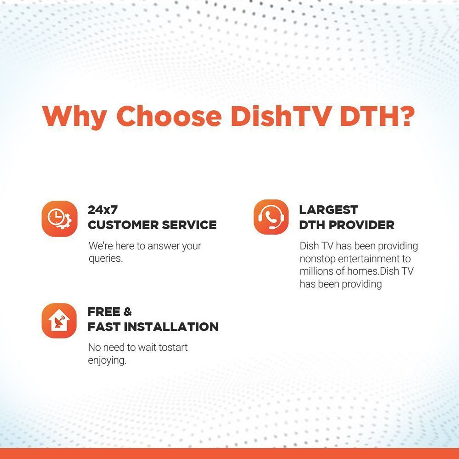 Image of Dish TV Only HD Set Top Box | DTH Connection | 3 Months Flexi HD Pack Hindi | 5 Channel Choice | Prime Subscription | 190+Channels Free 2Years | Free Installation