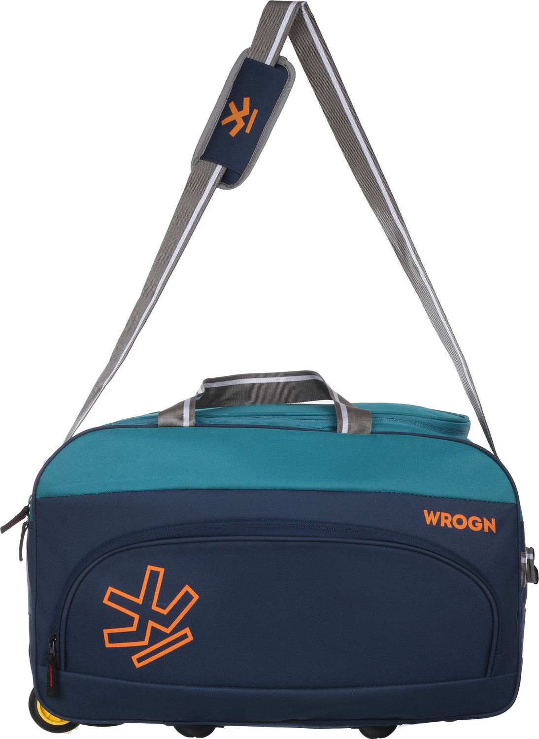 Image of WROGN (Expandable) DOUBLE COLLAB COLOURS EXPANDABLE TROLLEY WEEKENDER Duffel With Wheels (Strolley)