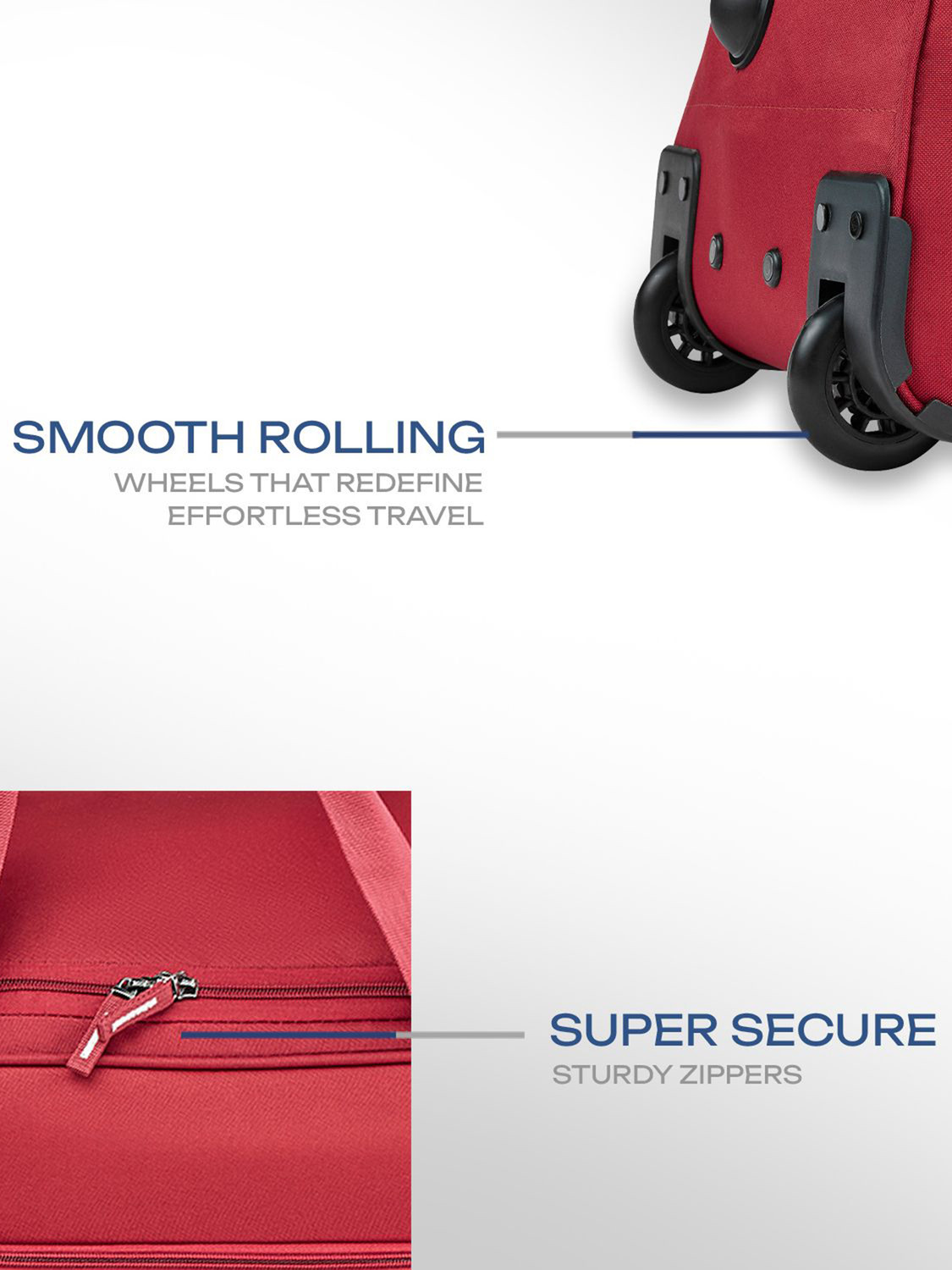Image of Magnum by Safari THRUST 66 RDFL RED Duffel With Wheels (Strolley)