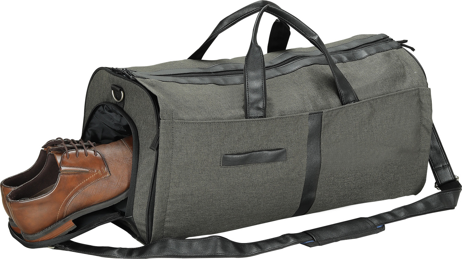 Image of CARLTON LONDON FoldAll-Hanging Suit Convertible Large Duffle Bag Duffel Without Wheels