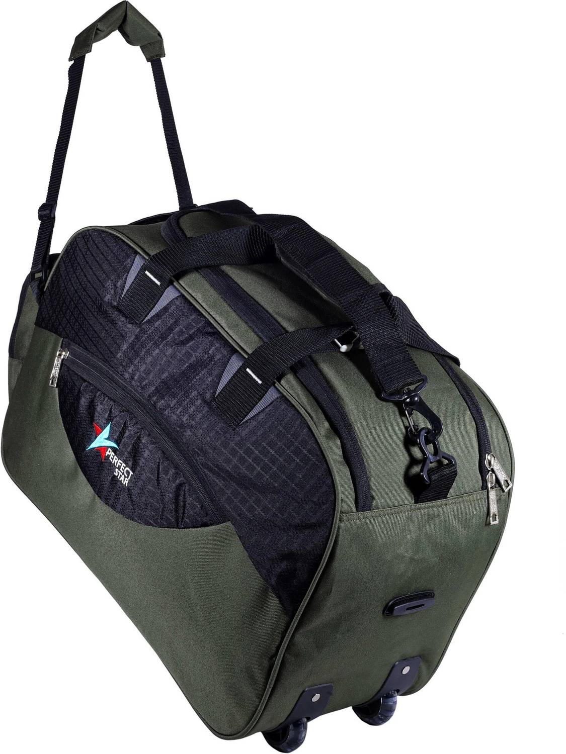 PERFECT STAR (Expandable) 60 L DUFFLE LUGGAGE TRAVEL HAVY DUTY BAGS BLACK BLUE Small Travel Bag - Large