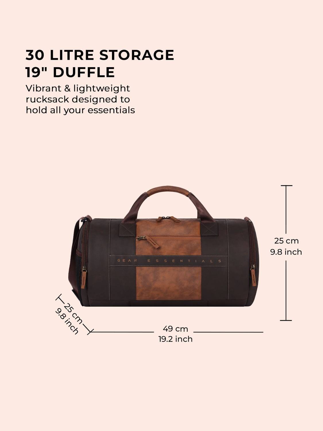 Gear Clubsport Gym Duffel Bag Brown - Image 3