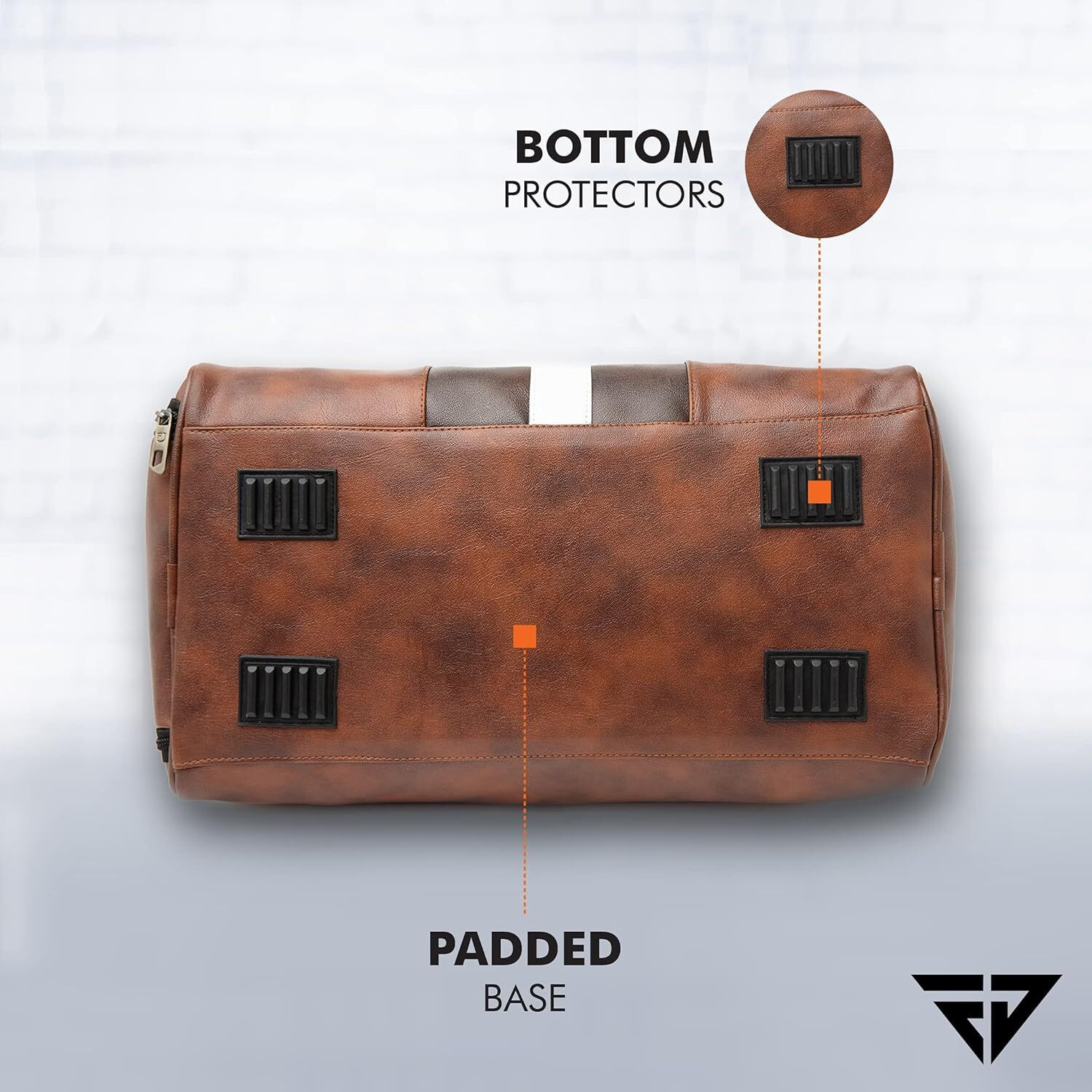 Image of FUR JADEN Vegan Leather Travel Duffle Bag With Shoe Compartment Duffel Without Wheels