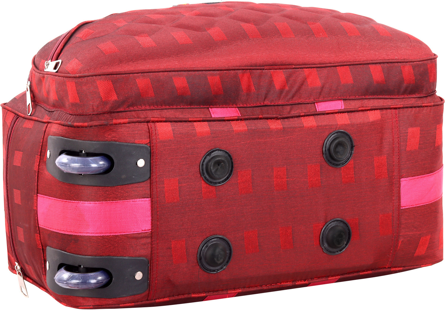 Image of TAHAFASHION (Expandable) Duffle bags luggage bag for men & women with 2 wheels trolley cabin travel bag Duffel With Wheels (Strolley)