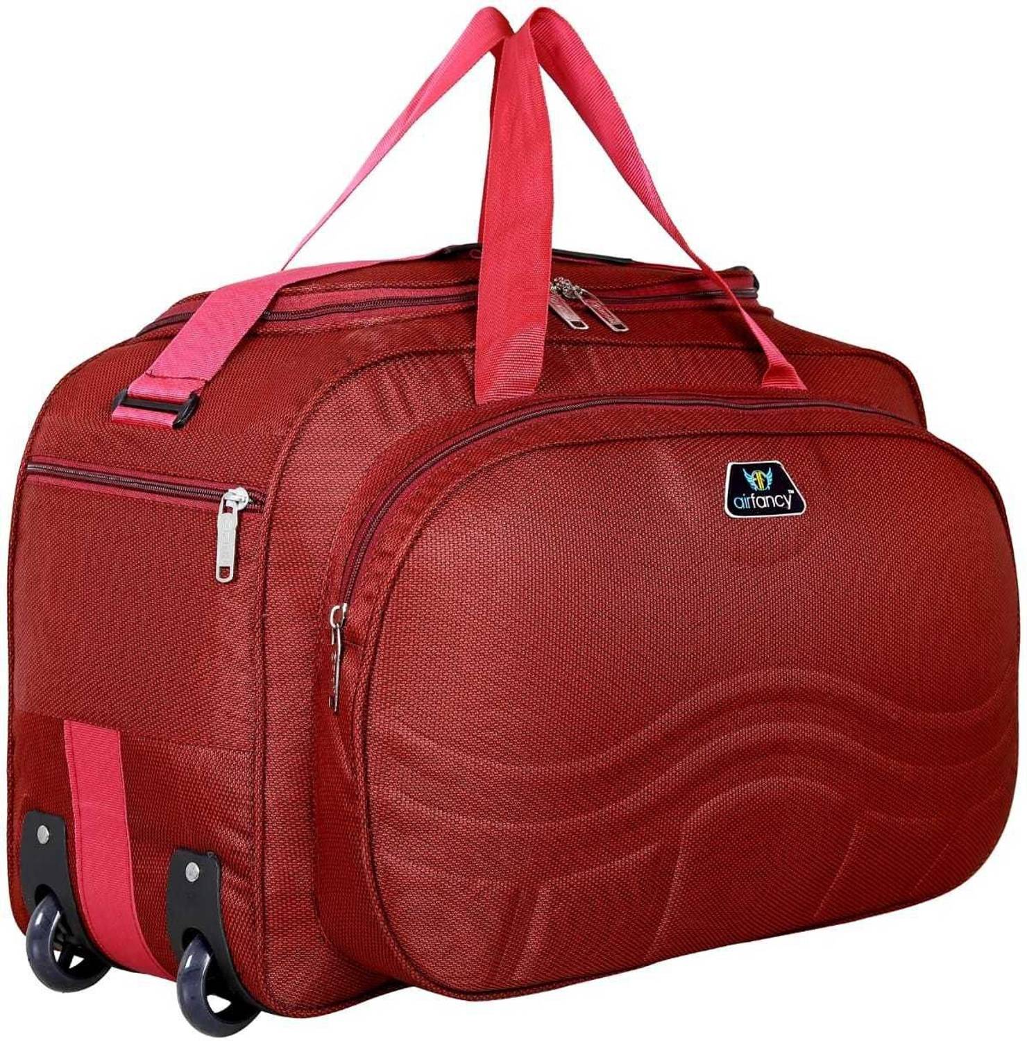 Airfancy (Expandable) Expandable Lighweight Duffel Bag With Wheels For Men And Women Duffel With Wheels (Strolley)