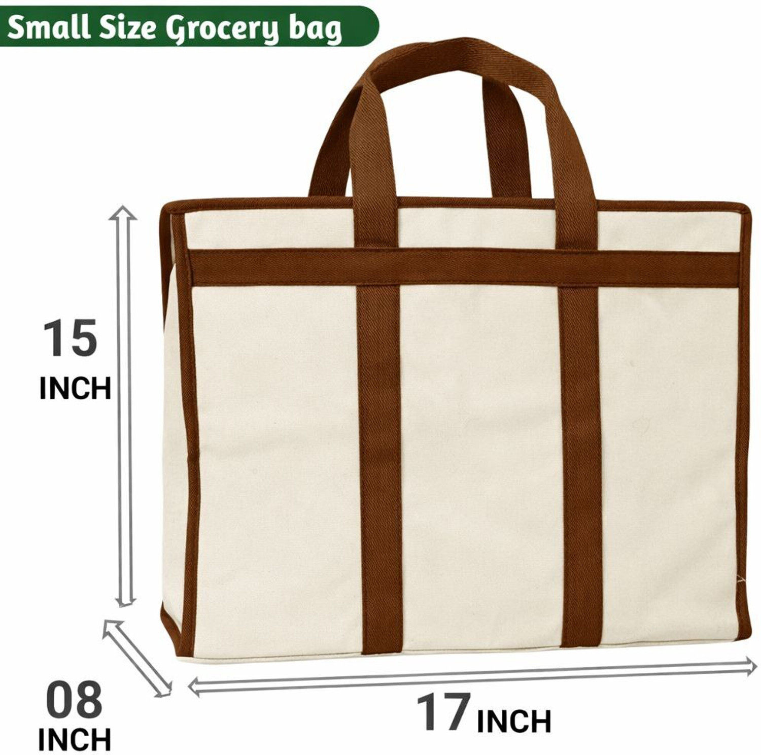 Image of BAZERA Grocery Bag Foldable Large Bag Big Organizer for Clothes, 100 % Canvas fabric Duffel Without Wheels