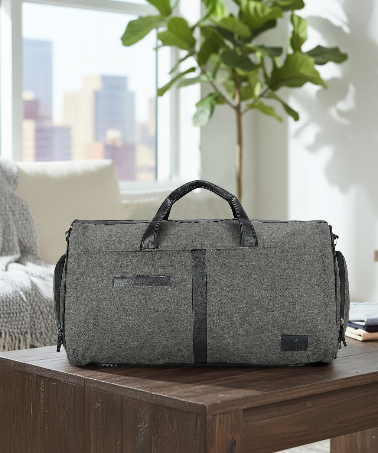 Image of CARLTON LONDON FoldAll-Hanging Suit Convertible Large Duffle Bag Duffel Without Wheels