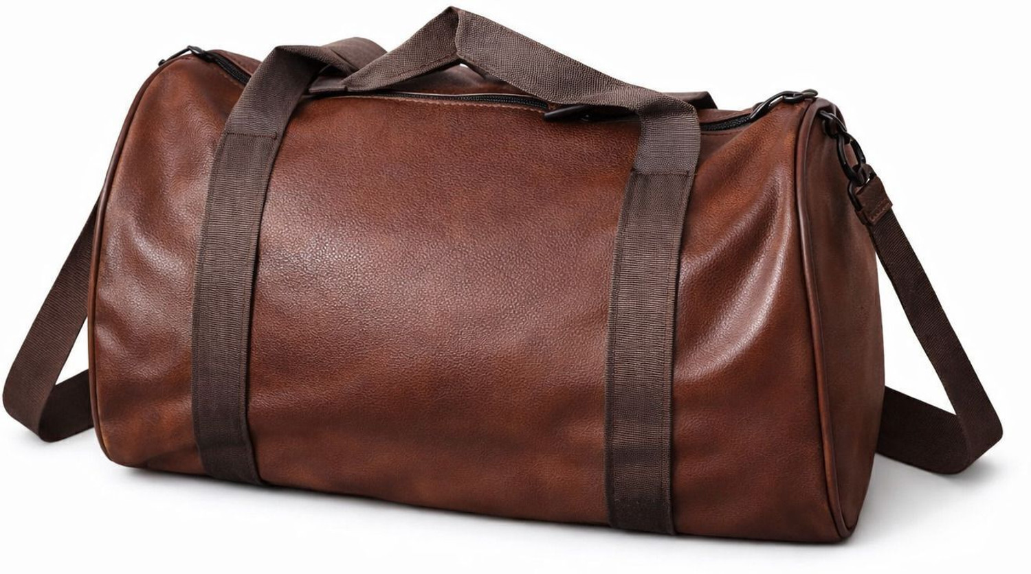 Image of Leatherette Duffle Bag Gym Duffel Bag