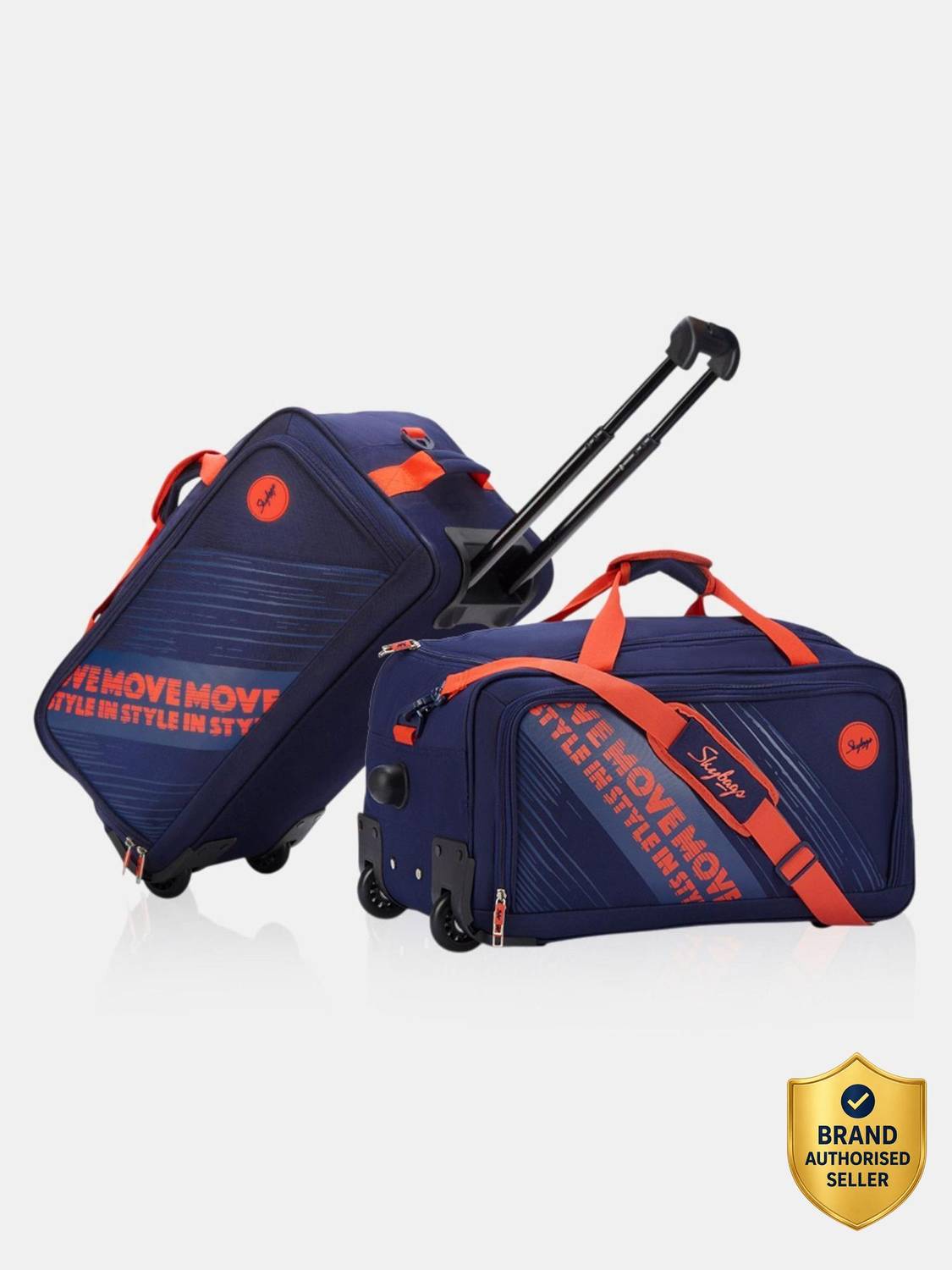 SKYBAGS Glam - 55 Travel Bags Blue & Duffel With Wheels (Strolley)