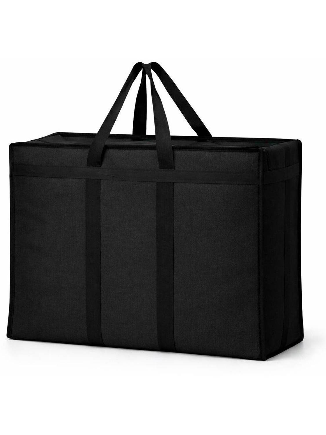 BAZERA (Expandable) Denim Fabric Foldable Large Organizer for Clothes Blanket Duffel Without Wheels