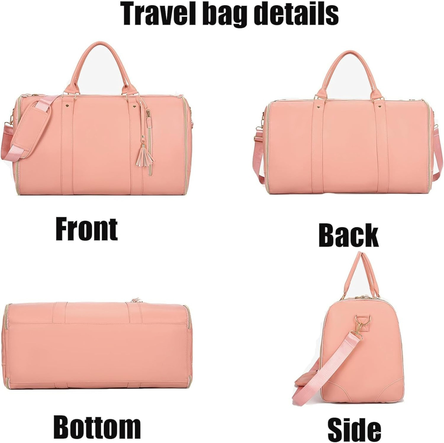 Image of santorini (Expandable) 45L Hand Duffle Bag, Foldable Duffle Bag for Travel, Convertible Medium Size Duffel Without Wheels