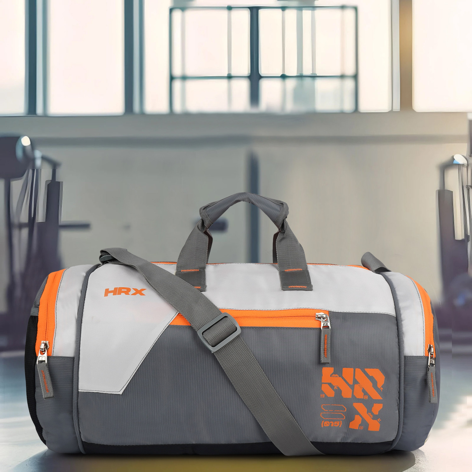 Image of HRX by Hrithik Roshan (Expandable) Cross Training Duffel Bag | Durable Polyester Gym & Travel Bag Gym Duffel Bag